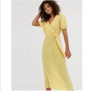 Pastel yellow ASOS maxi dress , brand new without tags.